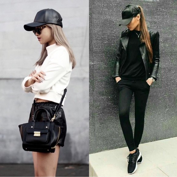 Luxe Vegan Leather Baseball Cap - Picture 6 of 8